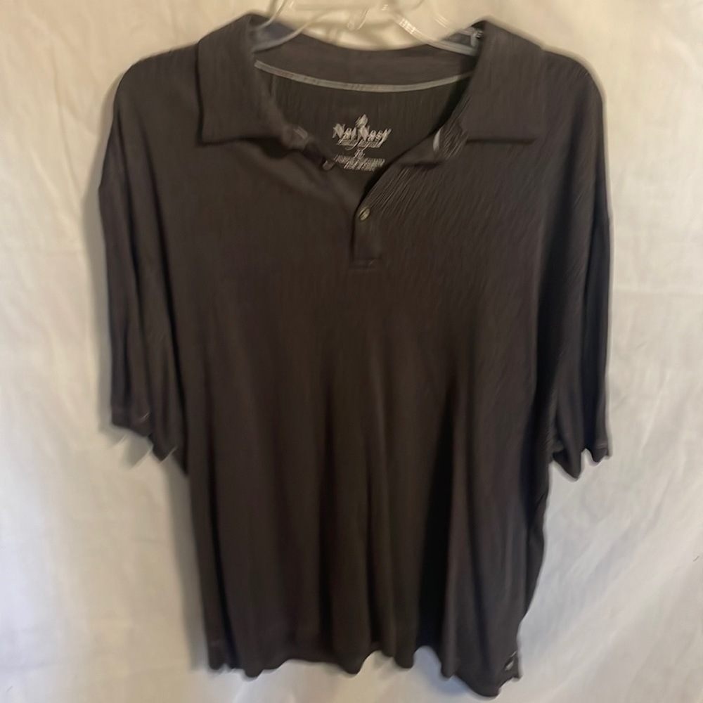 Nat Nast Men’s Gray Polo Sport Shirt Size XL